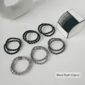 Set of 12 high-elasticity wavy woven hair ties in Morandi colors with minimal packaging - Wave Style (12pcs Set)