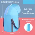 Collapsible sky blue foot bath bag with 5-layer thermal insulation and knee-high height - Blue
