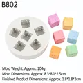 White silicone 6-cavity dice mold for mini cake decorations and craft projects - Dice Shaped Mold (B802) / Gray