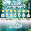 Nine-tailed fox incense burner blind box in pastel macaron colors with lotus base - -464 Mountain And Sea Nine-tailed Smart Fox Box 6 / Random One