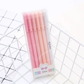 Set of 6 Morandi color gel pens in pink and peach tones with cute animal prints - 6 Pcs/Box / Pink Series