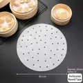 12 inch round perforated steaming paper for buns and dim sum on 30.5cm bamboo steamer - 12 Inches (30cm)