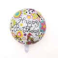 18 Inch White Floral Butterfly Birthday (Round)