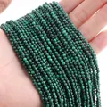 Faceted 3mm malachite green gemstone beads strands for DIY jewelry making accessories - 3mm (38cm, Approx. 120 Beads) / Malachite Grade 1