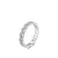 Elegant S925 sterling silver full eternity ring featuring a row of sparkling cubic zirconia - Hollow Link Loop Style (YGR1044)