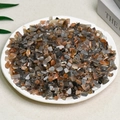 Polished natural crystal quartz crushed stones in brown and orange for aromatherapy - Black Bone Powder (5-7mm) 100g