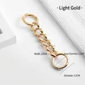 Polished bright gold replacement chain extension with round open rings for shoulder bags - 6 Segments / Bright Gold