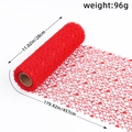 Red jacquard mesh roll 28cm x 457cm with irregular hollow texture for flower wrapping - Red