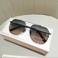 Men's aviator sunglasses with black metal frame and polarized gradient lenses - Black Frame Gray Pink Gradient Lens
