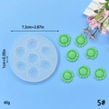 Molde de silicona de girasol con 7 cavidades para jabón, resina y repostería - Estilo 5 (5#)