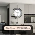 Modern minimalist astronaut wall clock in black and white finish for living room - Jt23224-36b Small Wall Clock + Ornament