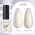 LILY'CUTE shimmering silver gold glitter gel polish X109 in 7ml bottle for UV LED lamps - Diamond Glitter (109)