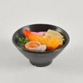 Realistic PVC Japanese ramen bowl model with shrimp tempura and egg food replica - Tempura Shrimp and Bamboo Shoot Noodles - No Ring