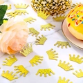 Sparkly gold crown shaped glitter confetti for wedding and birthday party table decoration - Glitter Gold Crown