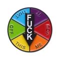 Creative spinning enamel pin with black cat logo and rotating colorful letters - XZ9471-Rainbow Spinner