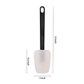 14 inch heat resistant silicone spatula with black handle and white translucent blade - 14 Inch T-Scraper / Black Handle