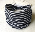 Bohemian black and white zigzag patterned stretch headband for women on plush background - 28-Black White Wave