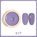 Solid cream gel nail polish in purple color 017 showing matte and glossy finish - Solid Gel 17