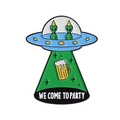 Pin's émaillé OVNI et extraterrestres avec design humoristique We Come To Party - WE COME TO PARTY UFO Alien