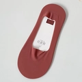 Dunkelrote nahtlose Invisible Socks aus Eisseide mit rutschfestem Halt und glatten Kanten - Einheitsgröße / Bohnenpastenrot