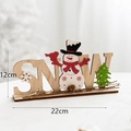 Christmas Style B wooden SNOW letter sign with snowman and tree, size 22x12cm - Snowman Style (Snow)