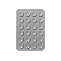 Grey 24-suction cup silicone phone mat with anti-slip design and dual hanging holes - Thickened Style (24-Suction Cup) / Light Gray