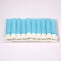 Set of 10 light blue mesh hair root clips for volume in a clear storage bag - Blue