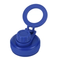 Blue magnetic lid for large capacity thermos with portable handle ring in studio shot - Sapphire Blue