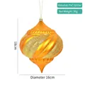 Decorazione natalizia a cipolla arancione con spirali di glitter e cordino dorato - Stile 1 (Cipolla Oro Arancio 18x16cm)