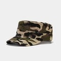 Detailweergave van de camouflage militaire pet met platte bovenkant en stevig canvas - Verstelbaar / 2# Klassieke Camouflage