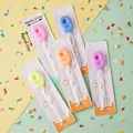Colorful macaron number 9 birthday candles with long stick for cake decoration - Balloon Number Candles 9