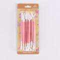 8-piece pink and white plastic modeling tool set for clay DIY and cake decorating - Blister Card Packaging / 8-Head Sculpting Pen / Pink