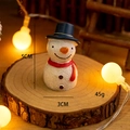 Miniature resin snowman figurine with black hat and red scarf for Christmas decor - No.4 Snowman with Black Top Hat