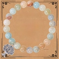 Détail du bracelet en agate naturelle avec pendentif Arbre de Vie sur carte cadeau - Bracelet en Amazonite