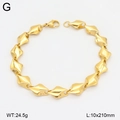 Golden double-layer geometric titanium steel bracelet for women with lobster clasp - Geometric Rhombus Style