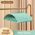 Mint green non-slip wavy wave clothes hanger for camisole and underwear storage - Mint Green