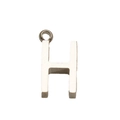 Minimalist stainless steel initial H letter pendant necklace charm in silver color - Steel H (With Chain) / Silver-Letter H