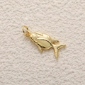 14k gold plated koi fish pendant charm for DIY jewelry bracelets and necklaces - A0771 Gold Fish