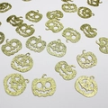 Sparkling gold glitter pumpkin face confetti for Halloween party table decorations - Gold Pumpkin Style 2