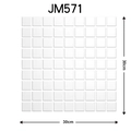 Self-adhesive 30x30cm white square mosaic wall sticker with 10x10 grid pattern - 571-Pure White Mosaic