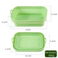 Cestello pieghevole in silicone verde chiaro per friggitrice ad aria, leggero 105g - Rettangolare Pieghevole Verde