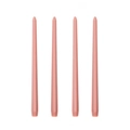Paquete de cuatro velas cónicas rosa Morandi de 25cm para decoración de bodas - Gris Rosa