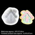 Cartoon fairy house silicone mold for handmade scented candles and resin crafts - Style 3 Cottage / Clear
