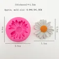 Silikonform in Gänseblümchenform für Schokolade und Kuchendekoration in der Draufsicht - 6470-Ohne Aufhängeloch-Rosa