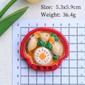 Realistic abalone rice miniature food fridge magnet made of resin, 5.3x5.9cm size - Abalone Rice (No Magnet)