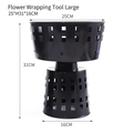 Large black florist bouquet holder made of hollow plastic for 19-33 roses - Elegant Style Large / Black