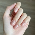 Elegant glossy nude pink press-on nails in a French short style for a natural manicure - Fresh And Natural (BS2111)