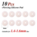 Matrix layout of 10 piece 6mm silicone piercing discs for stable jewelry placement - 6mm-10Pcs / Nude