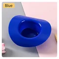 Cowboy hat shaped blue plastic ice cream bowl for kids featuring a glossy finish - Blue