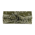 Grünes Paisley Yoga Haarband mit rutschfestem Stoff und dekorativem Knotendesign - Paisley Armeegrün